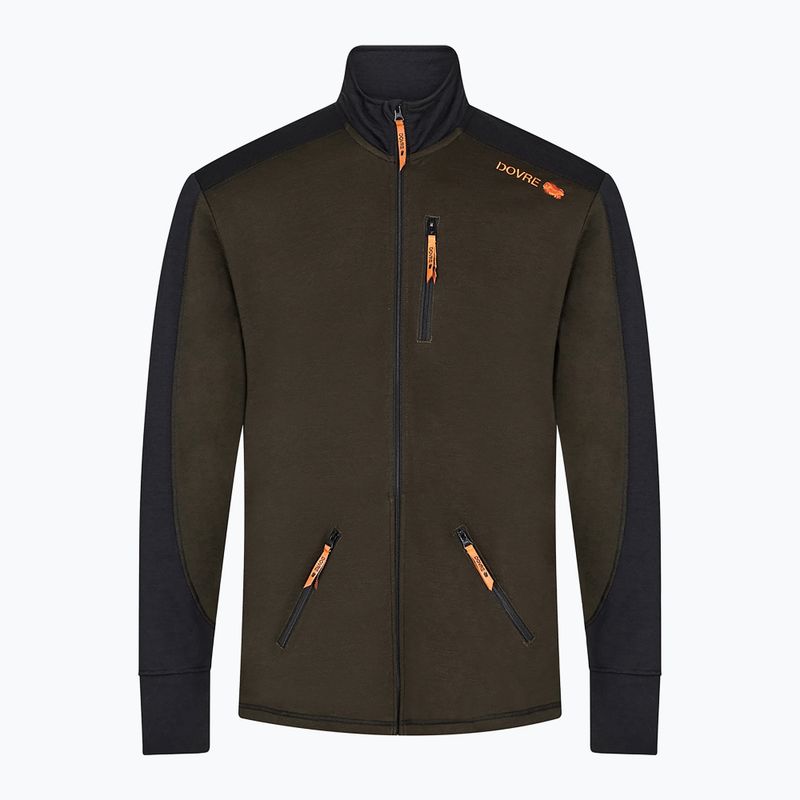 Vyriškas slidinėjimo džemperis Dovre Midlayer Full Zip khaki 5