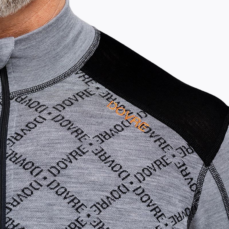 Vyriškas termoaktyvus džemperis Dovre Half Zip Jacquard grey 4