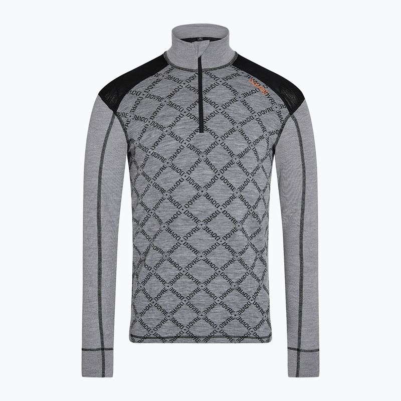 Vyriškas termoaktyvus džemperis Dovre Half Zip Jacquard grey 5