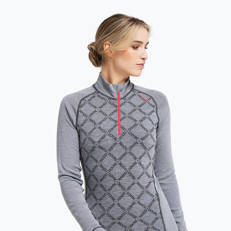 Moteriškas termo džemperis Dovre Half Zip Jacquard grey 2