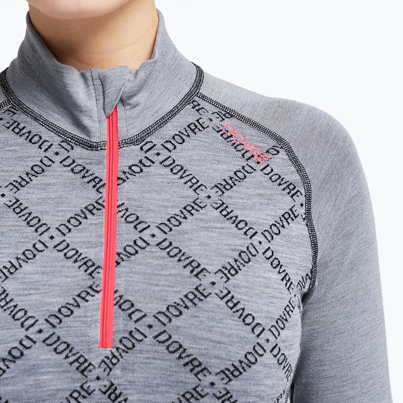 Moteriškas termo džemperis Dovre Half Zip Jacquard grey 3