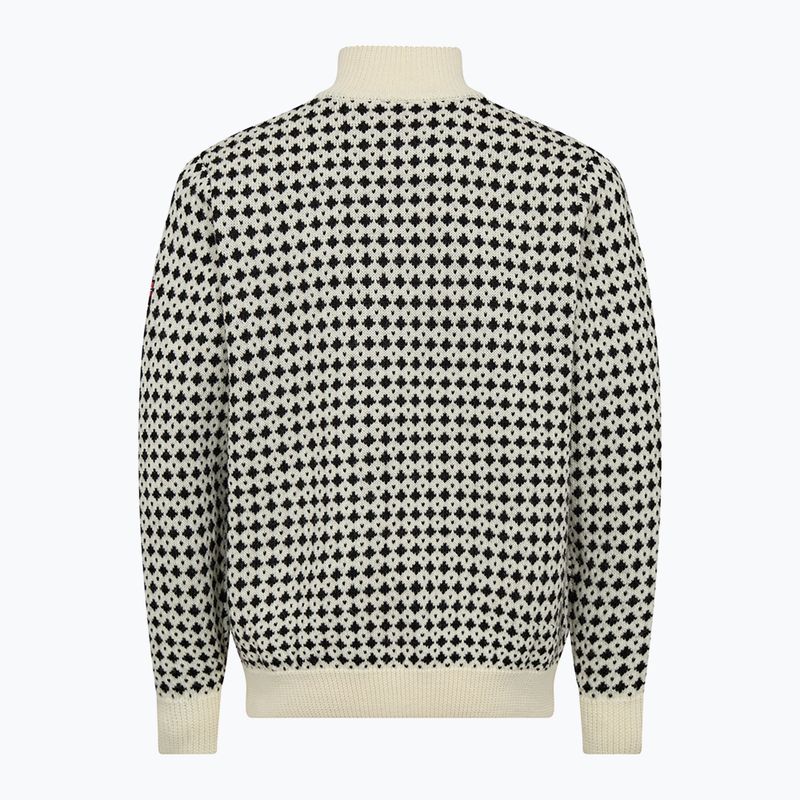 Vyriškas megztinis Dovre Knitted Half Zip Pullover beige 2