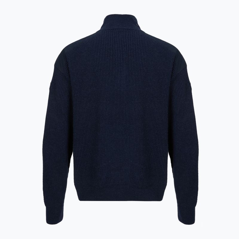 Vyriškas megztinis Dovre Ribbed Knit Half Zip navy 2