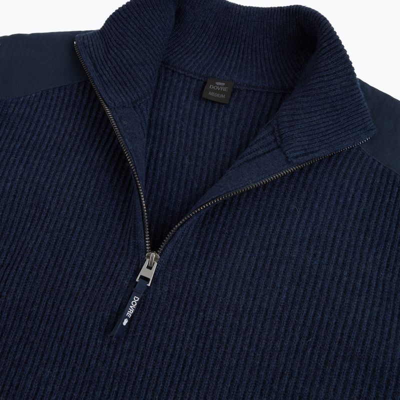 Vyriškas megztinis Dovre Ribbed Knit Half Zip navy 3