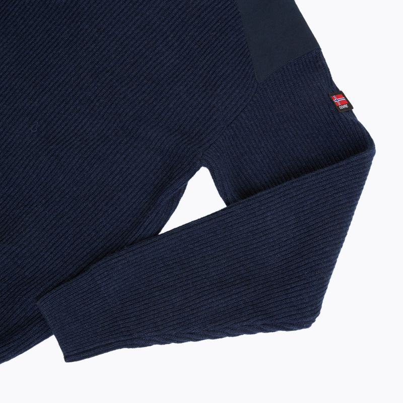 Vyriškas megztinis Dovre Ribbed Knit Half Zip navy 4