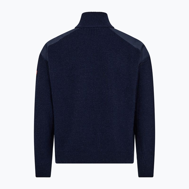 Vyriškas megztinis Dovre Ribbed Knit Half Zip navy 2