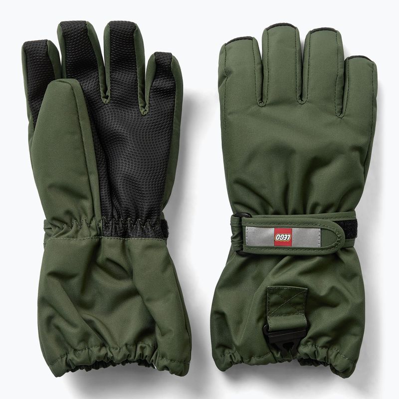 Vaikiškos slidinėjimo pirštinės LEGO Lwatlin 700 dark green 2