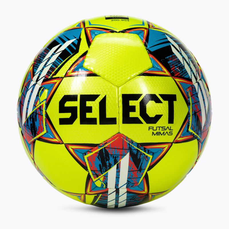 SELECT Futsal futbolo kamuolys Mimas V22 geltonas 310016 dydis 4