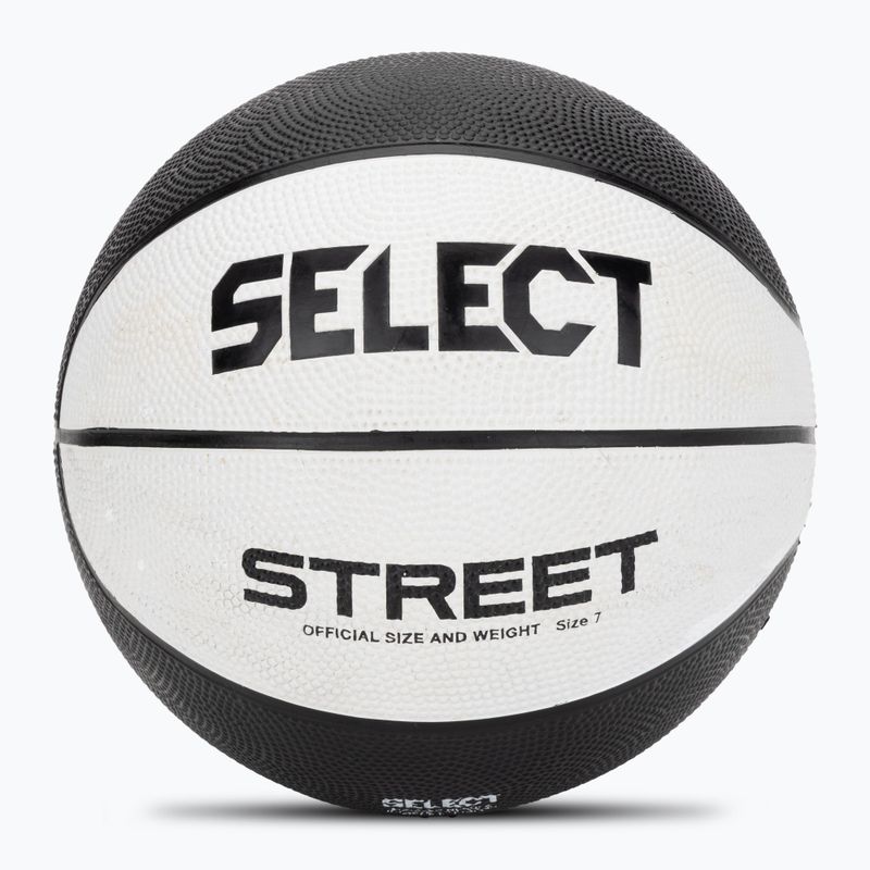 Vaikų krepšinio kamuoliai SELECT Basketball Street v23 white/black 7 dydžio