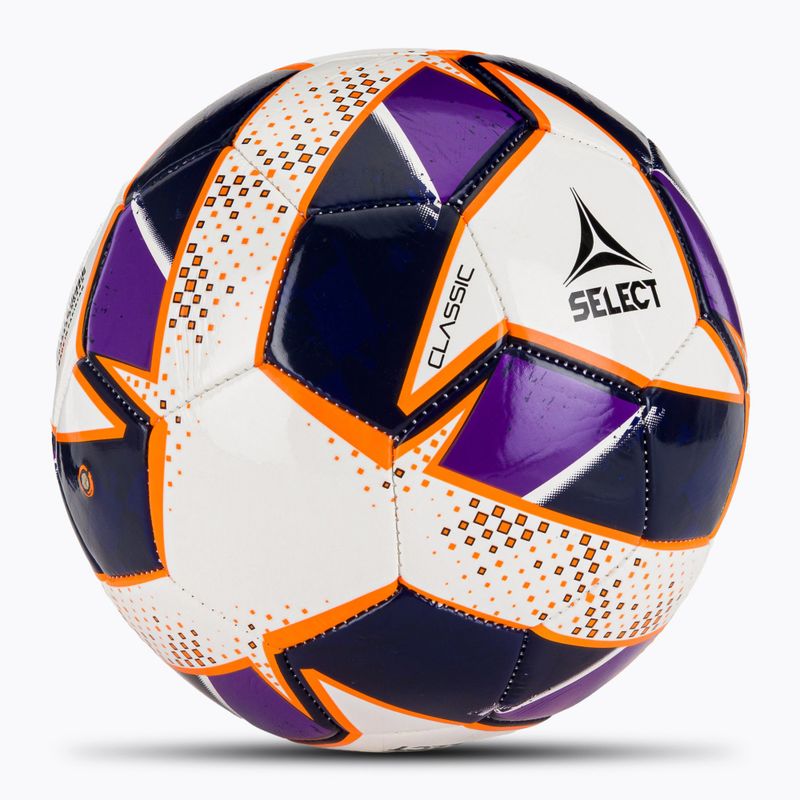 SELECT Classic v24 balta/violetinė 5 dydžio futbolo kamuolys 2