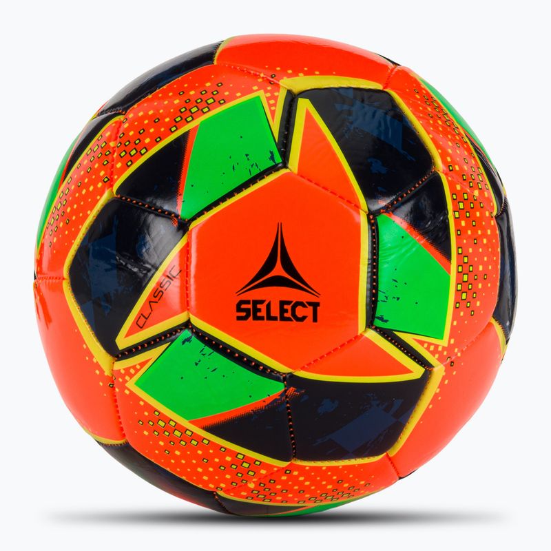 SELECT Classic v24 oranžinis/žalias futbolo kamuolys, dydis 4