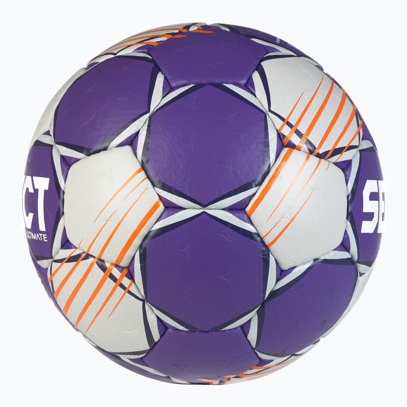 Rankinio kamuolys SELECT Ultimate v24 Official EHF grey/purple dydis 2 3