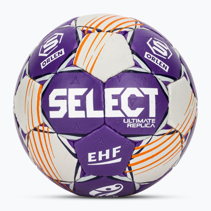 Rankinio kamuolys SELECT Ultimate Replica Orlen Superliga v24 EHF grey/purple dydis 0