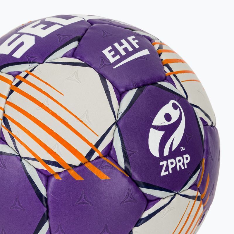 Rankinio kamuolys SELECT Ultimate Replica Orlen Superliga v24 EHF grey/purple dydis 0 3
