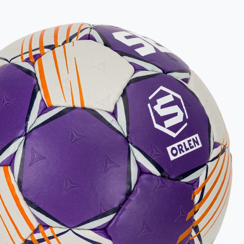 Rankinio kamuolys SELECT Ultimate Replica Orlen Superliga v24 EHF grey/purple dydis 0 4