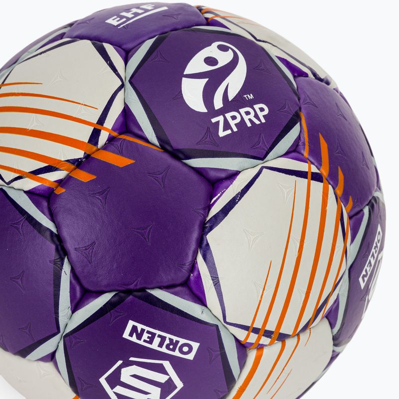 Rankinio kamuolys SELECT Ultimate Replica Orlen Superliga v24 EHF grey/purple dydis 3 3
