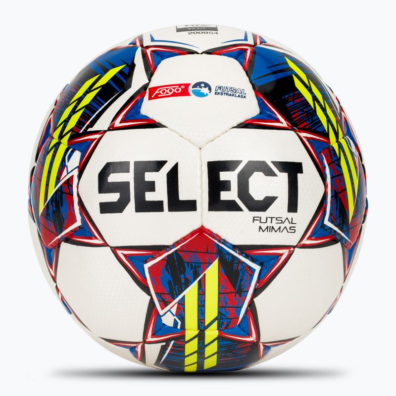 Futbolo kamuolys SELECT Futsal Mimas Fogo Ekstraklasa FIFA white/yellow dydis 4