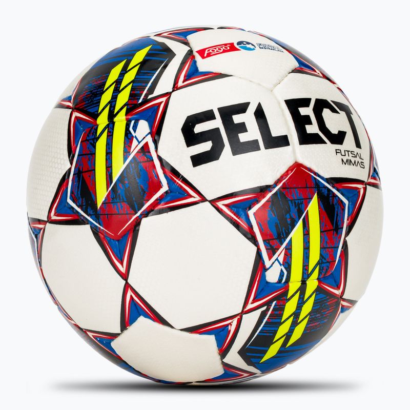 Futbolo kamuolys SELECT Futsal Mimas Fogo Ekstraklasa FIFA white/yellow dydis 4 2