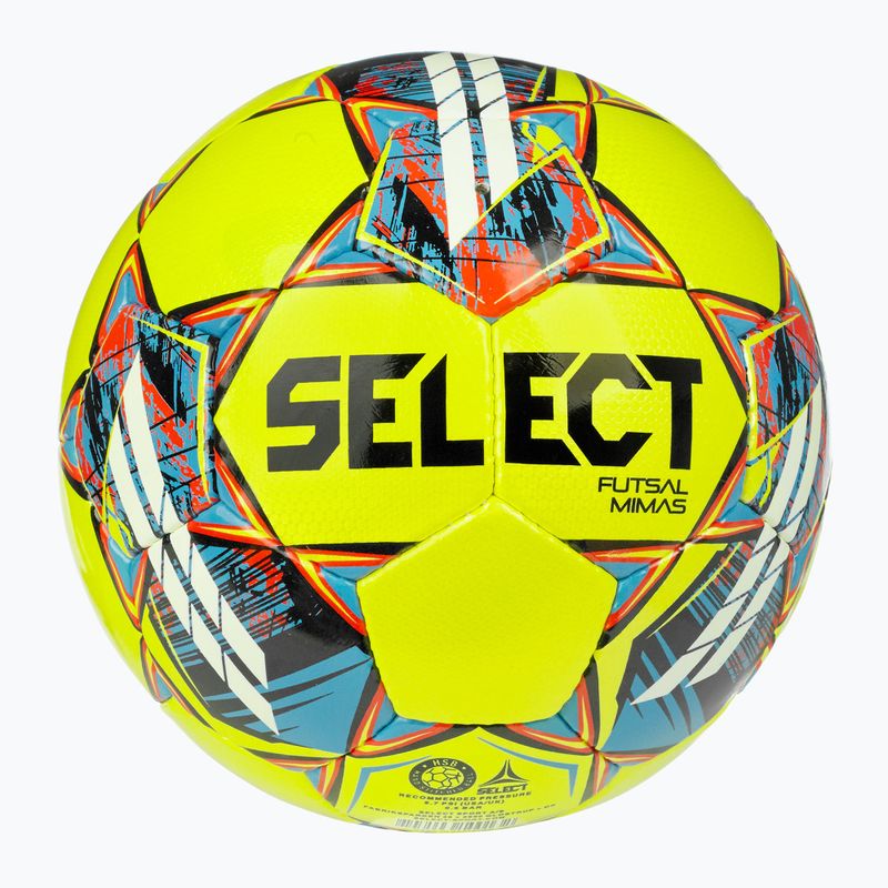 Futbolo kamuolys SELECT Futsal Mimas Fogo Ekstraklasa FIFA yellow/white dydis 4