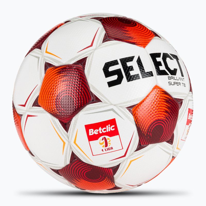 Futbolo kamuolys SELECT Brillant Super FIFA Betclic 1 v25 white/red dydis 5 2