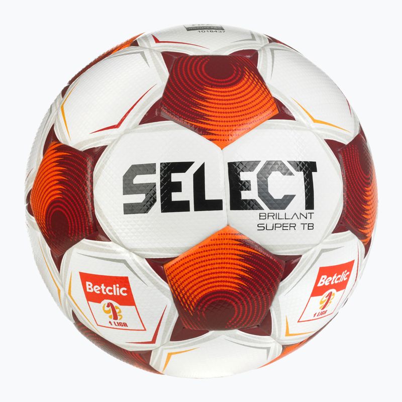 Futbolo kamuolys SELECT Brillant Super FIFA Betclic 1 v25 white/red dydis 5