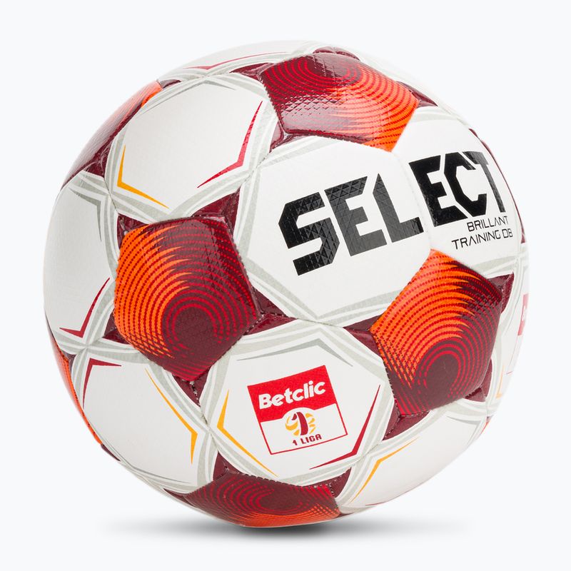 Futbolo kamuolys SELECT Brillant Training Betclic v25 white/red dydis 4 2