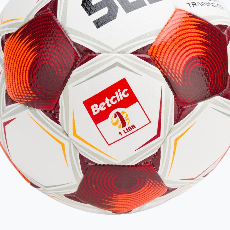 Futbolo kamuolys SELECT Brillant Training Betclic v25 white/red dydis 4 3