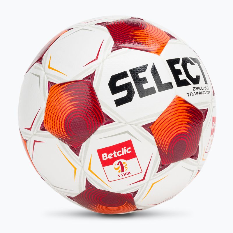 Futbolo kamuolys SELECT Brillant Training Betclic v25 white/red dydis 5 2