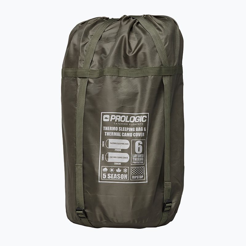 Prologic Element Comfort S/Bag & Thermal Camo Cover 5 Season green PLB041 miegmaišis 6