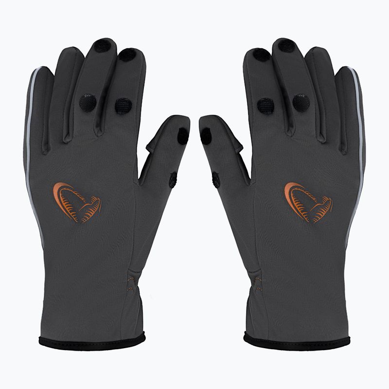 Savage Gear Softshell žvejybinės pirštinės pilkos spalvos 76460 2