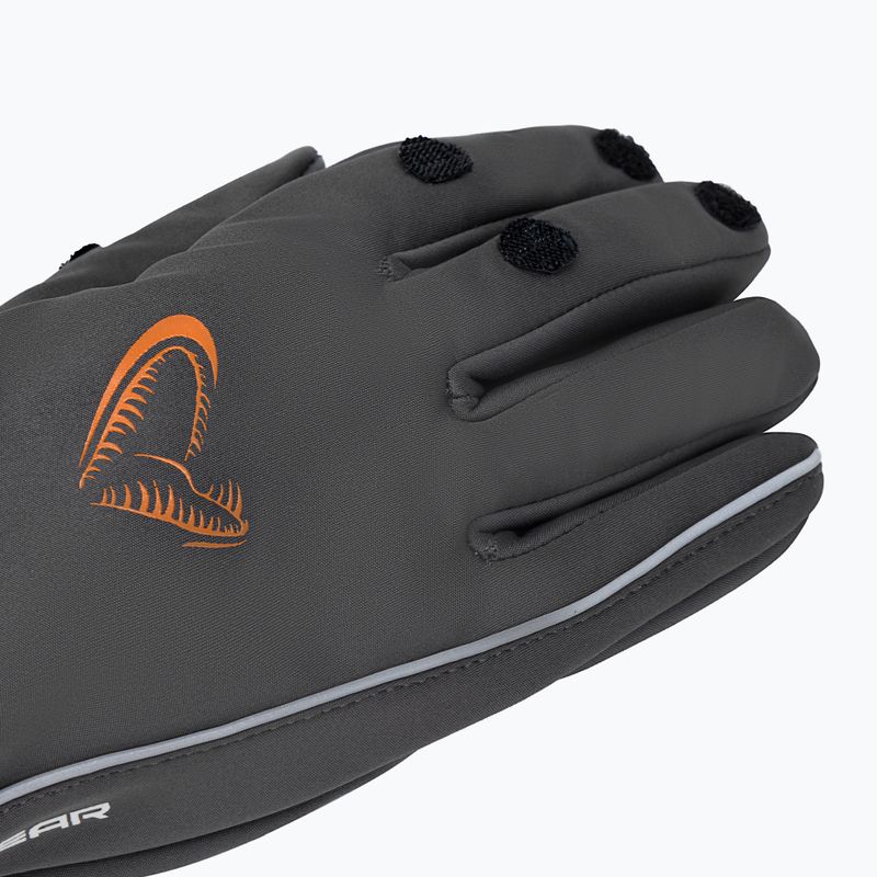 Savage Gear Softshell žvejybinės pirštinės pilkos spalvos 76460 5