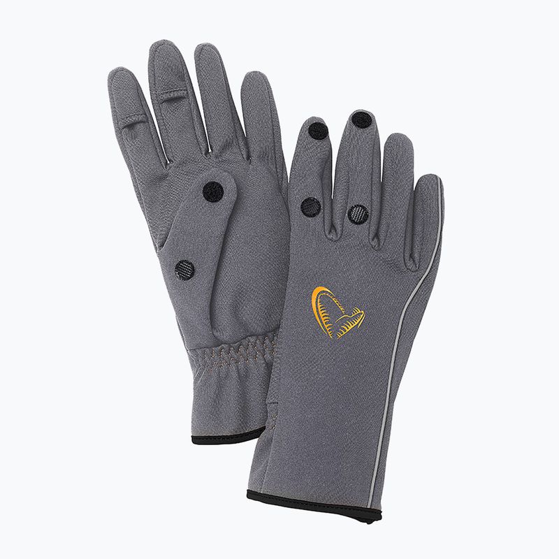 Savage Gear Softshell žvejybinės pirštinės pilkos spalvos 76460 7