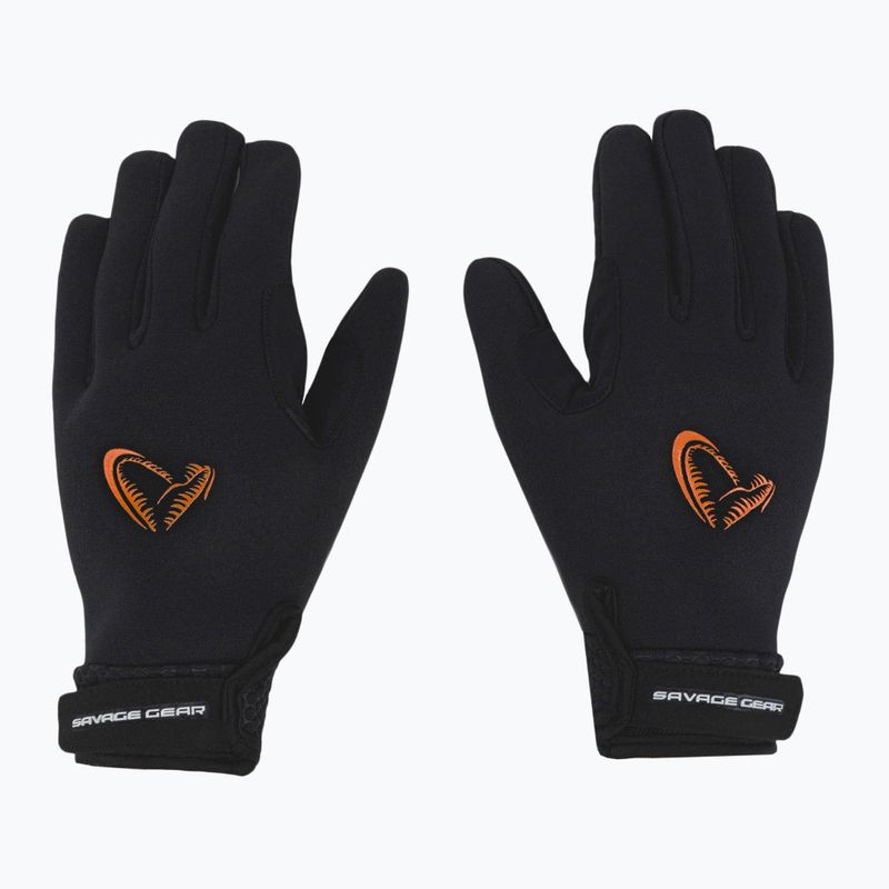 Savage Gear Neoprene Stretch Glowe žvejybinės pirštinės juodos 76466 2