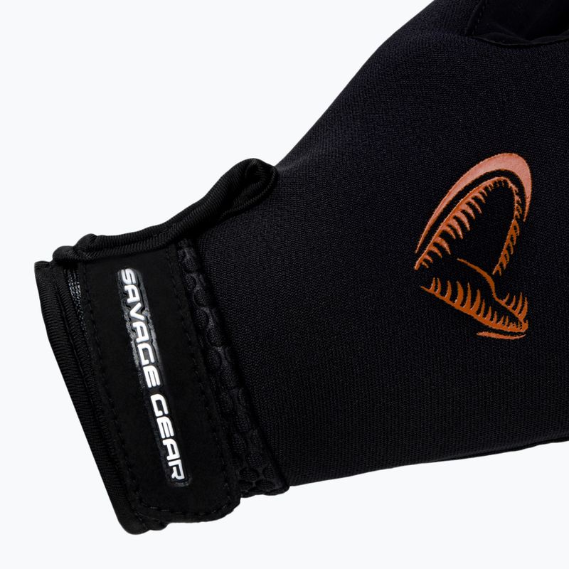 Savage Gear Neoprene Stretch Glowe žvejybinės pirštinės juodos 76466 4