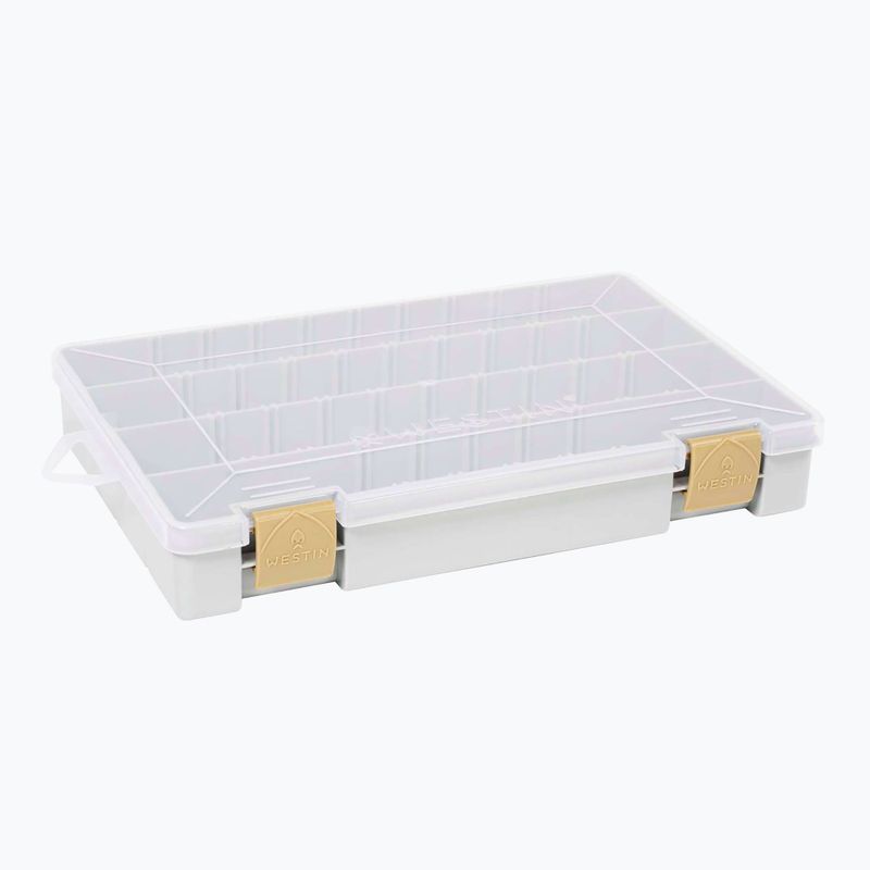Žvejybinė dėžutė Westin W3 Tackle Box 27,5 x 18,5 x 4,5 cm grey/clear