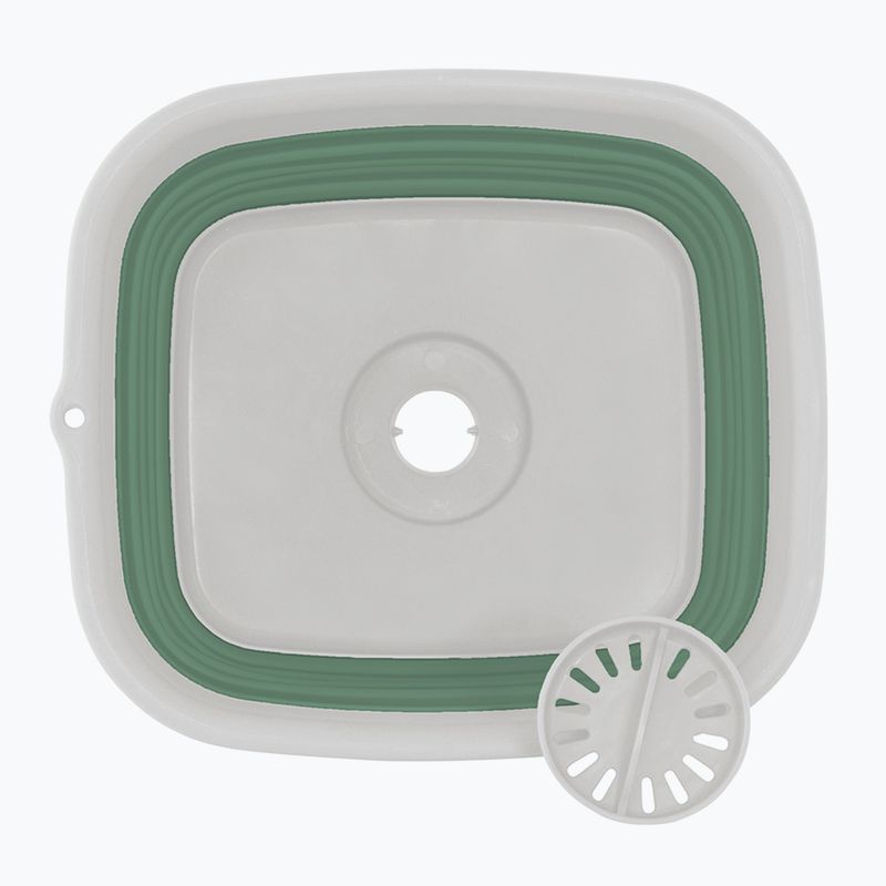 Outwell Collaps Wash Bowl skalbimo dubuo Ištuštinimo sulankstomas dubuo žaliai pilkas 651130 3