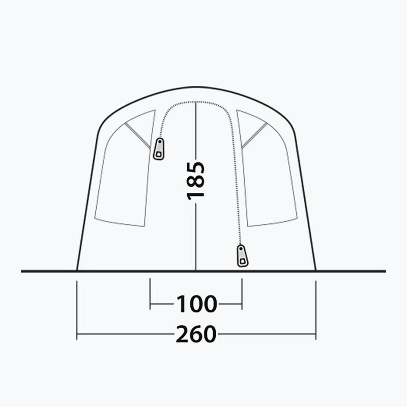 Keturvietė kempingo palapinė Outwell Monterey 4 Air blue 6