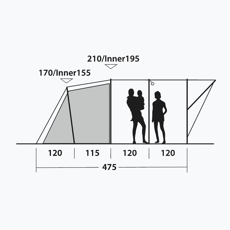 6 vietų stovyklavimo palapinė Outwell Sky 6 blue 7