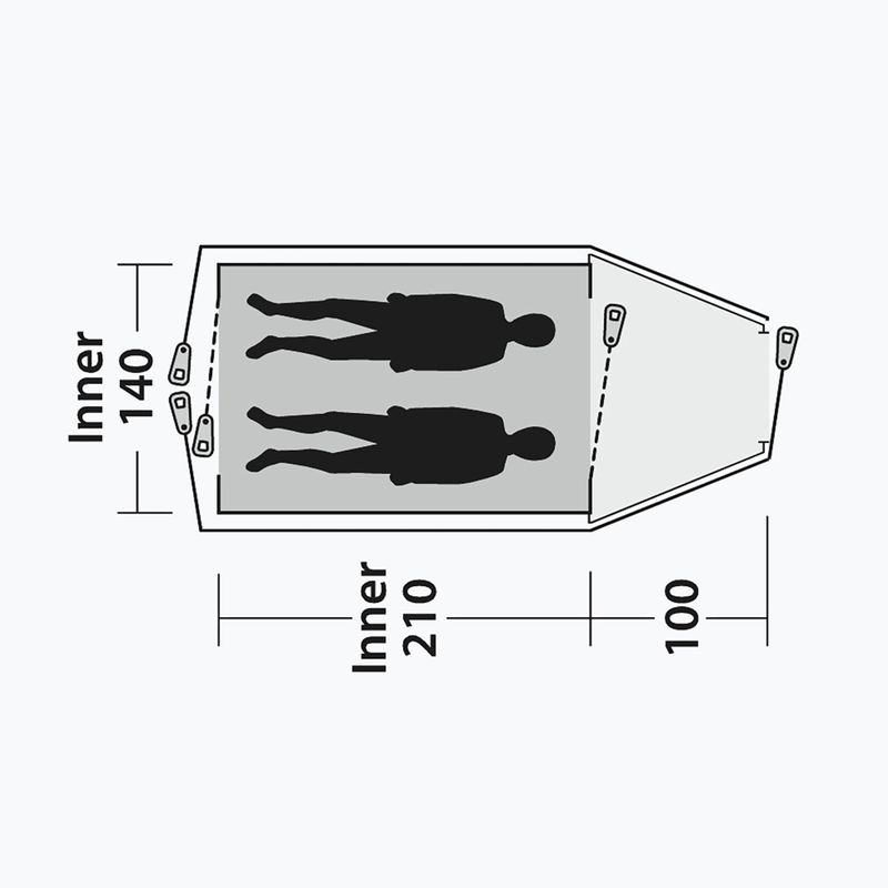 Kempingo palapinė 2 asmenims Outwell Cloud 2 green/gray 13