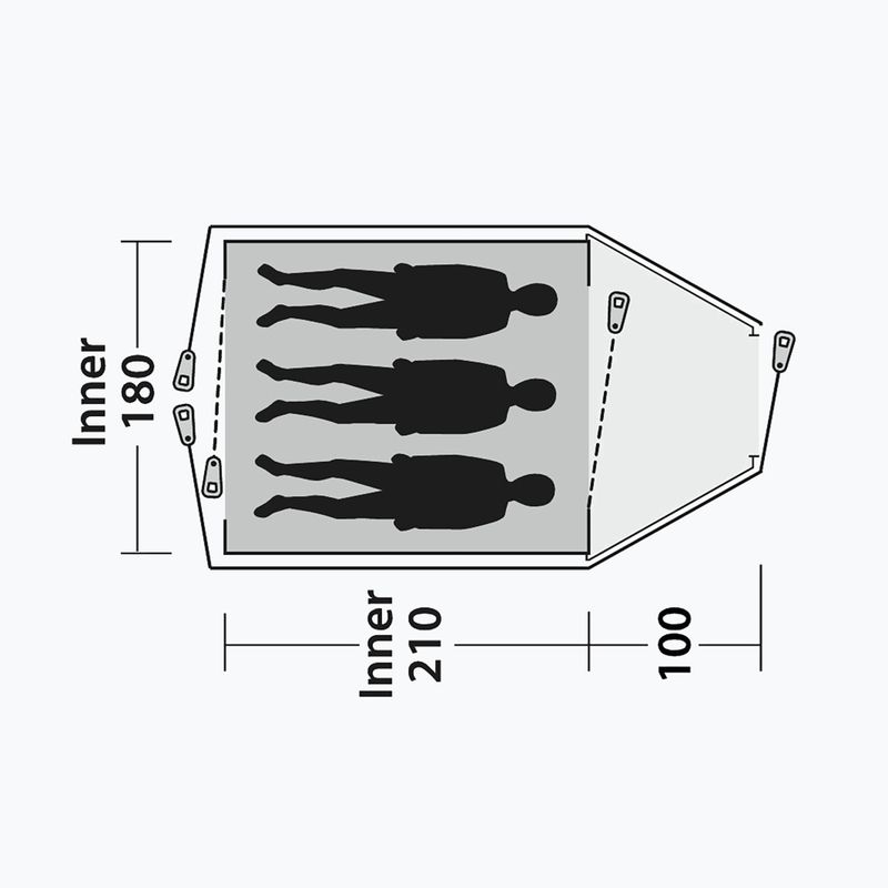 Stovyklavimo palapinė 3 asmenims Outwell Cloud 3 green/gray 8