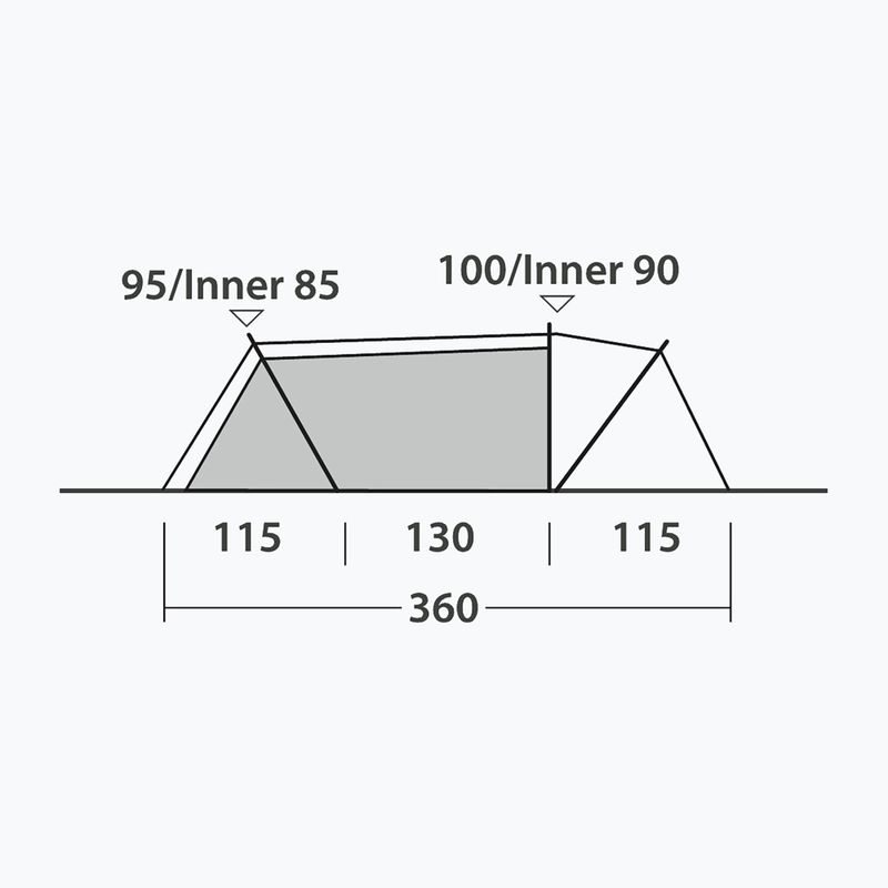 Stovyklavimo palapinė 2 asmenims Outwell Nexion 2 Ocean blue/green 11