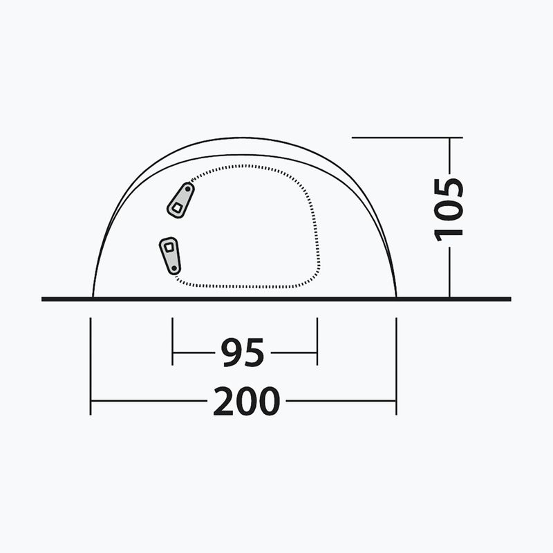 Kempingo palapinė 3-osobowy Outwell Nexion 3 Ocean green/gray 10