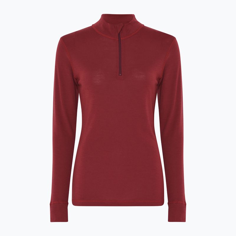 Moteriškas termo džemperis Dovre Wool Zip burgundy 4