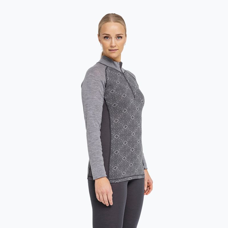 Moteriškas termo džemperis Dovre Wool Organic Half Zip grey 2