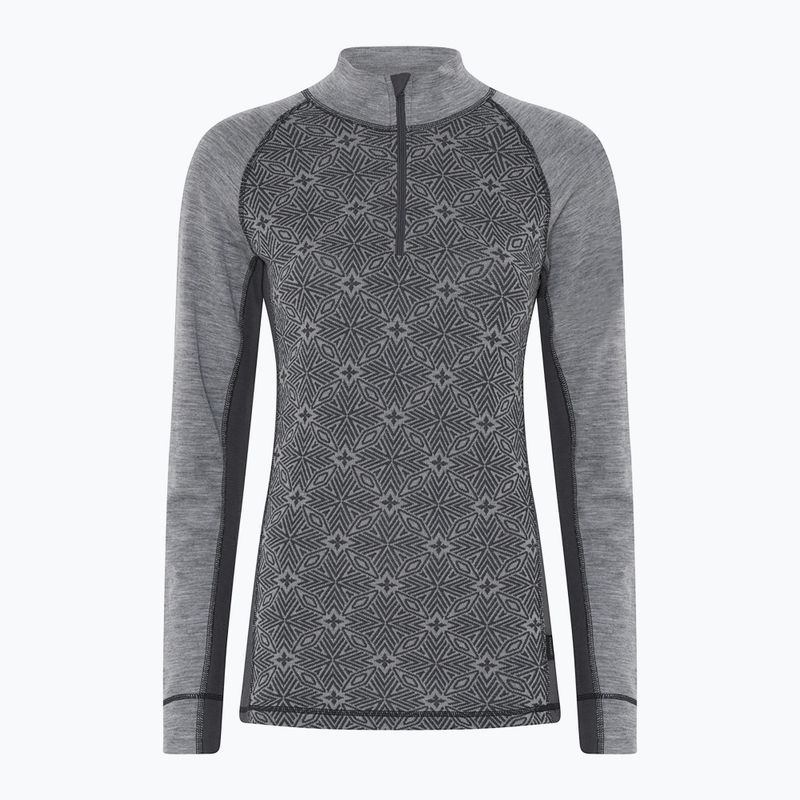 Moteriškas termo džemperis Dovre Wool Organic Half Zip grey 5