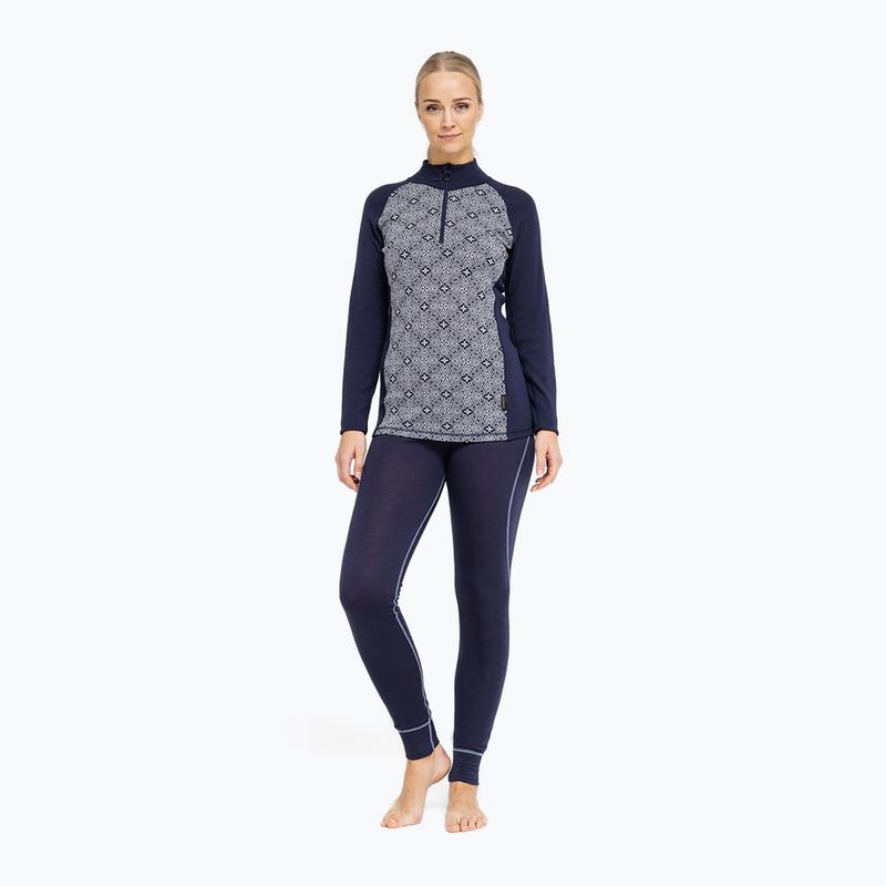 Moteriškas termo džemperis Dovre Wool Organic Half Zip navy 2