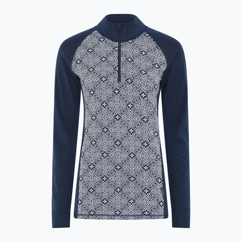 Moteriškas termo džemperis Dovre Wool Organic Half Zip navy 6