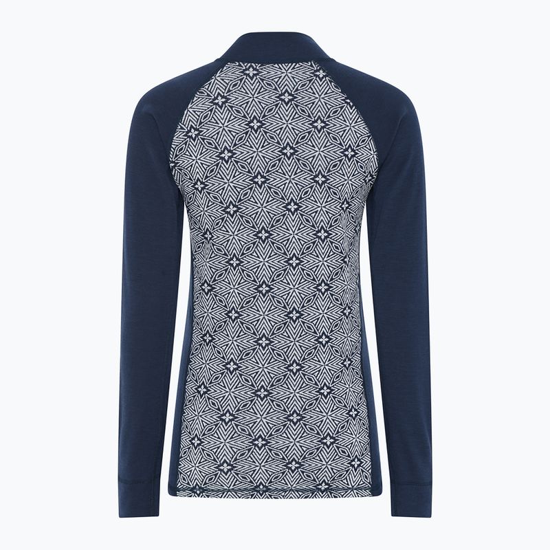 Moteriškas termo džemperis Dovre Wool Organic Half Zip navy 7