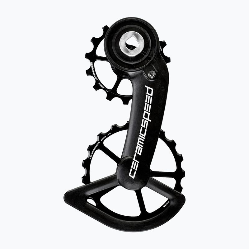 Bėgių perjungimo vežimėlis CeramicSpeed OSPW SRAM Red/Force AXS Dengtas juoda spalva 107380