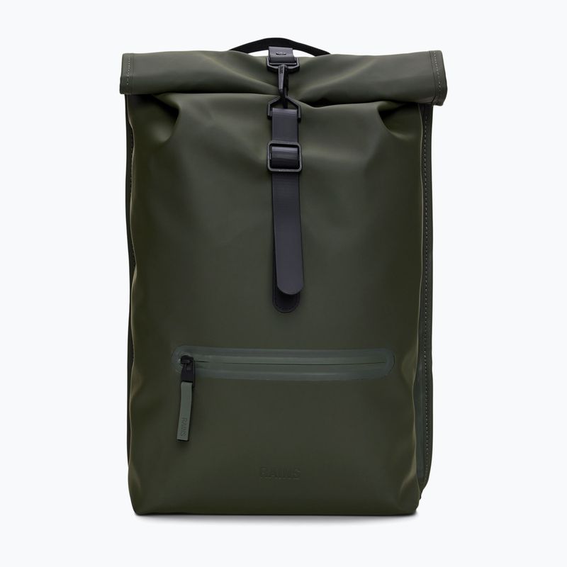 Miestinis kuprinė Rains Rucksack Rolltop 13 + 4 l green